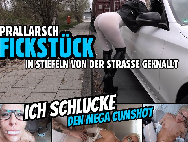 Stiefel FICKSTÜCK von der Straße geknallt | Ich SCHLUCKE den Mega Cumshot